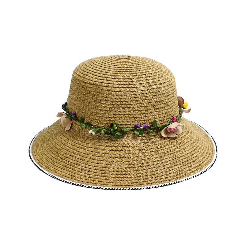 Wholesale customized  Summer straw hat foldable hat