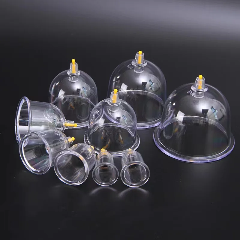 Chinese medicine electric vacuum cupping therapy massager  pull out a vacuum apparatus device pump Suction hijama Cups Set 24pc