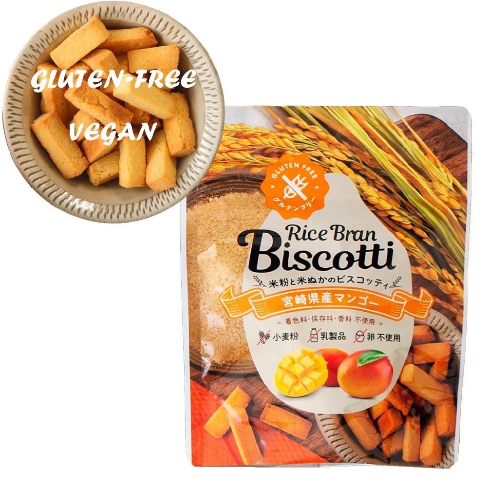 Japanese rice bran biscuits mango flavor biscuit wholesale cookies