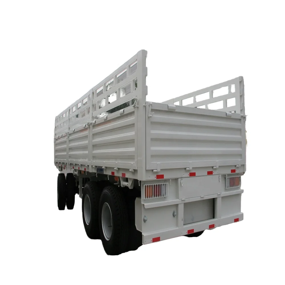 Customized 3 Axle 20 Ton Draw Bar Towing Dolly cargo full Trailer fence cargo sidewall full trailer For Sale