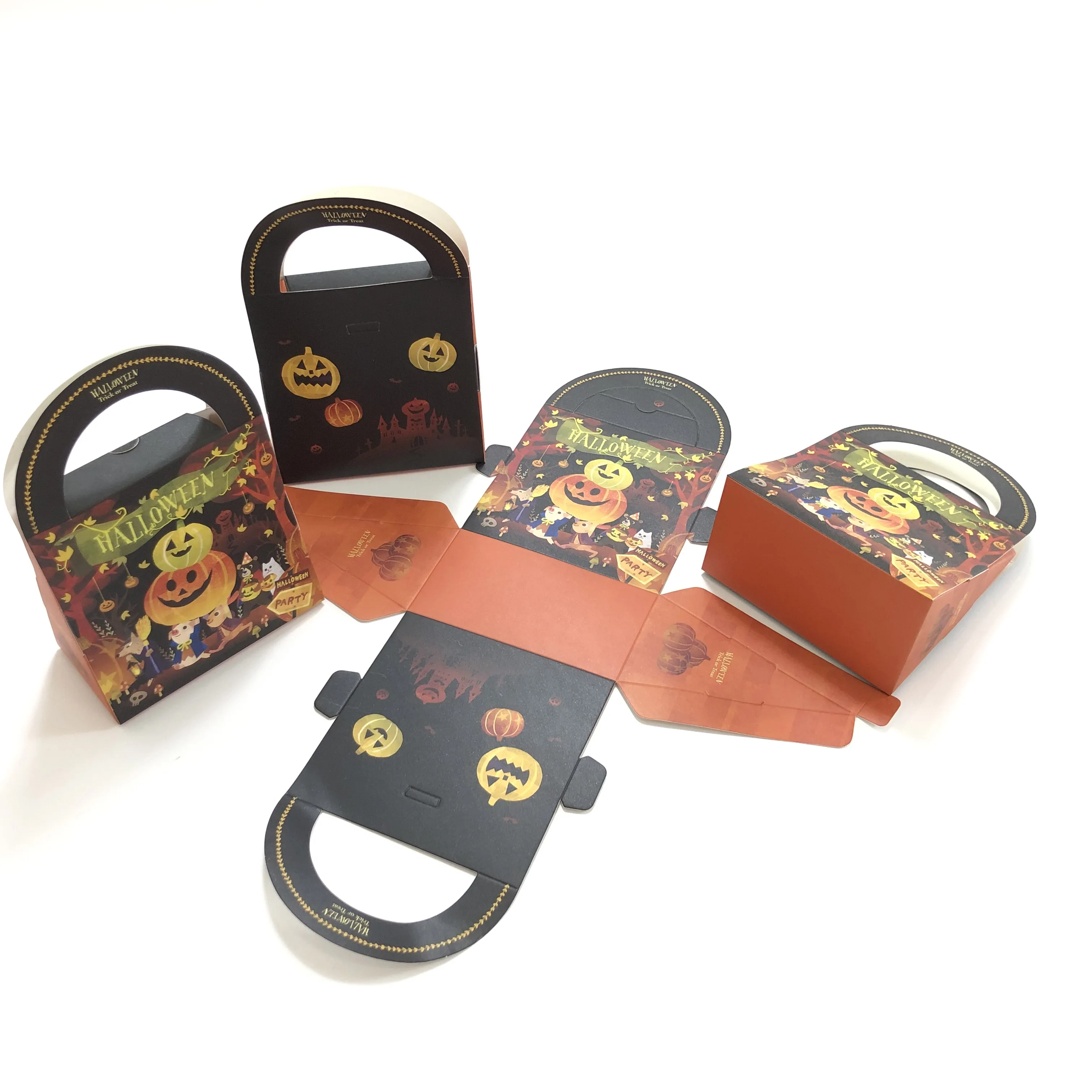 Gable Boxes Small Candy Container Paper Party Favor Boxes For Halloween Party Deco Halloween Favor Candy Boxes