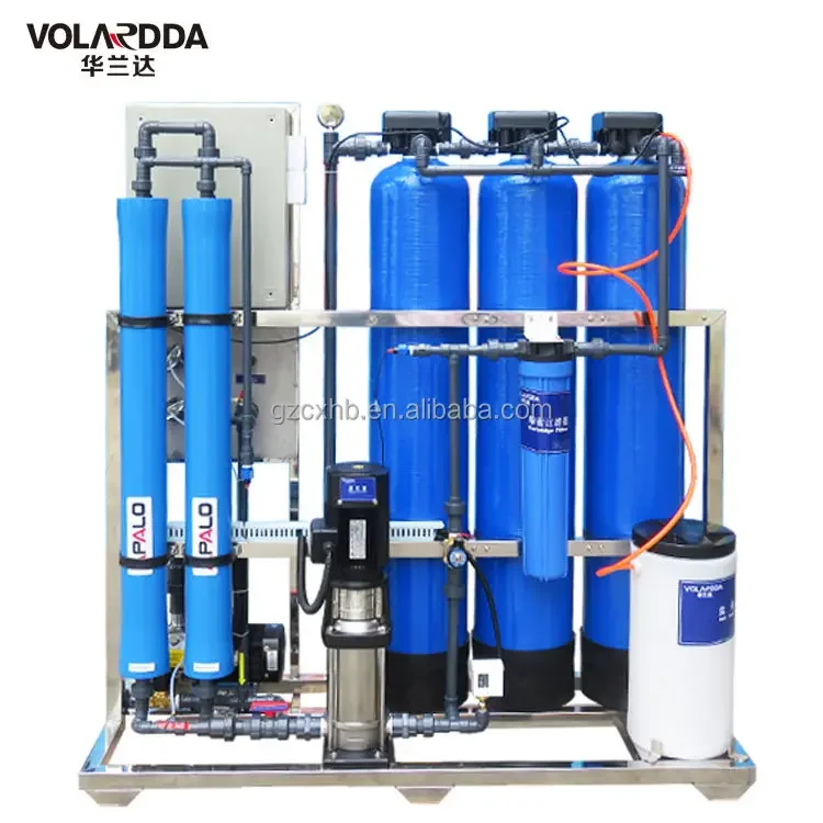 500LPH Volardda Distilled Pure Water Treatment Machine Plant Industrial Reverse Osmosis RO Drinking Water Purifier Filter