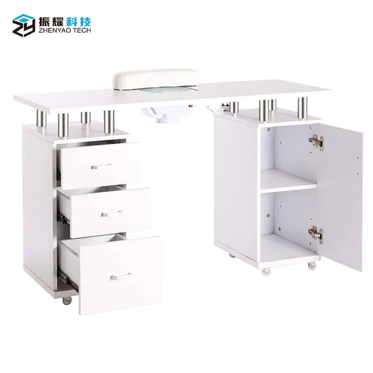 Quality Salon Furniture Nail Table Multi-function Nail Table With Multi-drawer Dust Collector