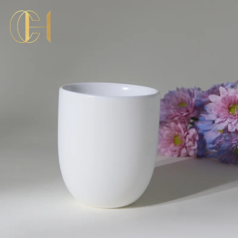 C&H Novelty Creative Decorative Candle Jar Ceramic Pottery Empty Candle Container Vessel For Summer