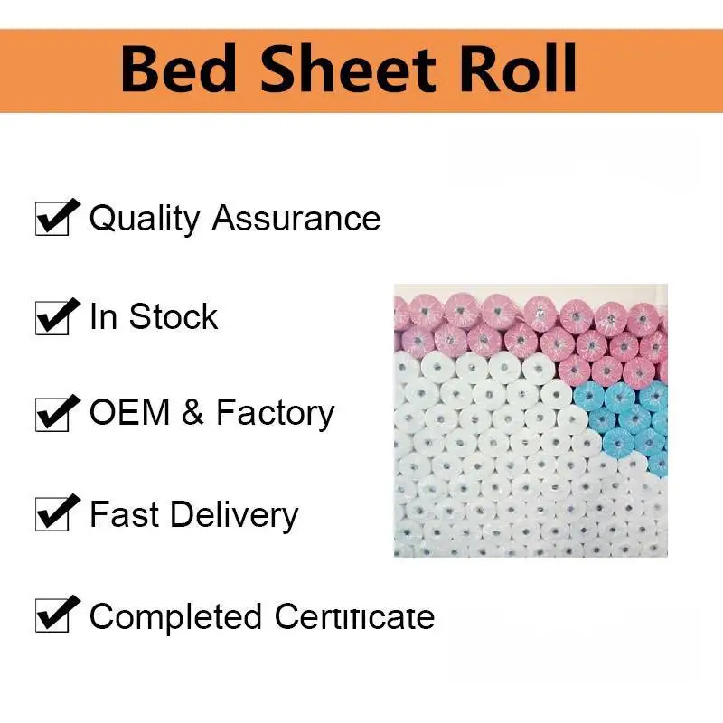 Disposable Bed Sheet Disposable Nonwoven Examination Hospital Table Paper Bed Cover Sheet Roll
