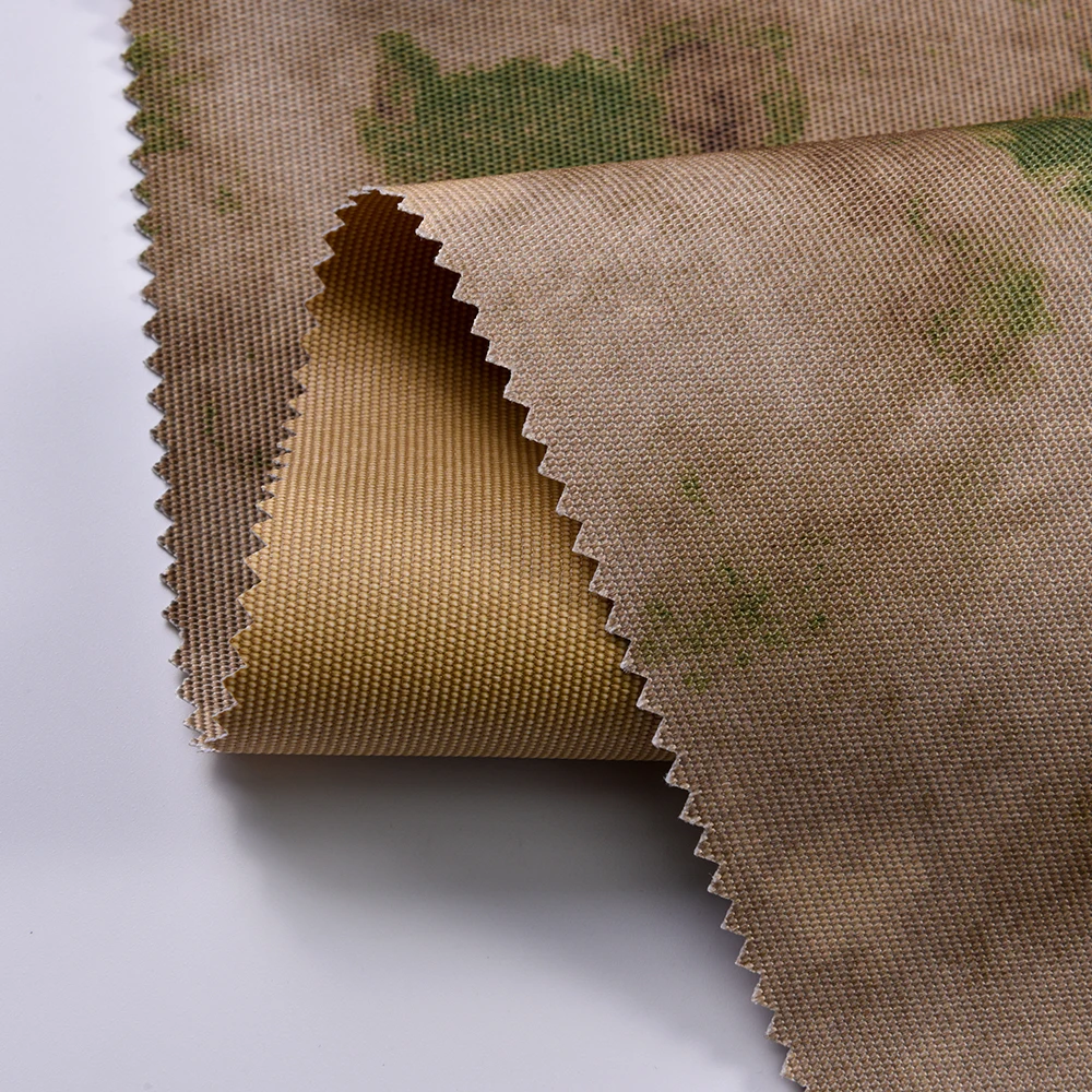 Custom Print 600D*1200D PU Coated Camouflage Atacs Fg Tear-Resistant Waterproof Digital Camo Fabric Oxford Fabric