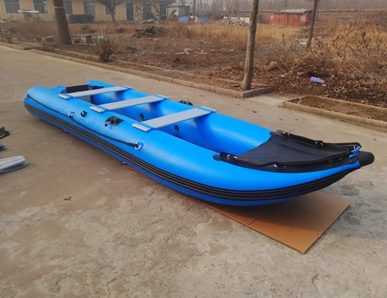 CE cheap  4.2m 3 persons  inflatable  fishing canoe  kayak  kaboat