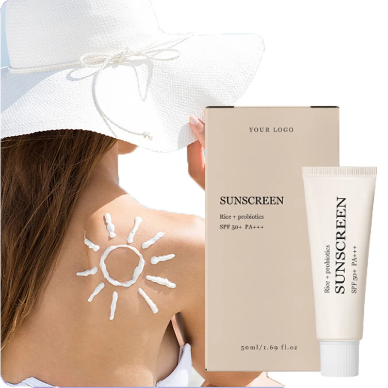 Wholesale Private Label Korean Skin Care Sunblock Cream Organic Rice Sunscreen Spf 50