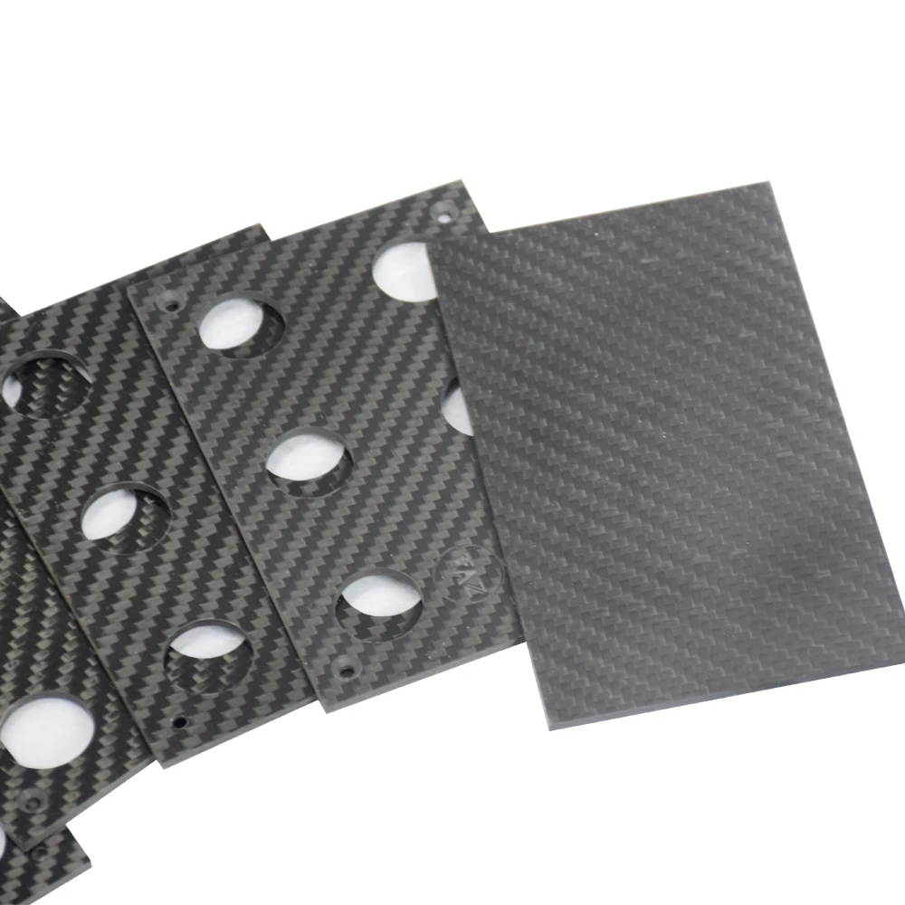 Custom cnc cutting 2*2 twill weave skins sheet back screen carbon fiber sheets for drag washers