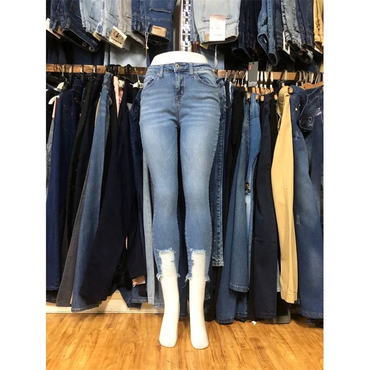 Женские брюки, женские фирменные, оптом, Oem, с высокой талией, б/у, дешевые женские обтягивающие джинсы