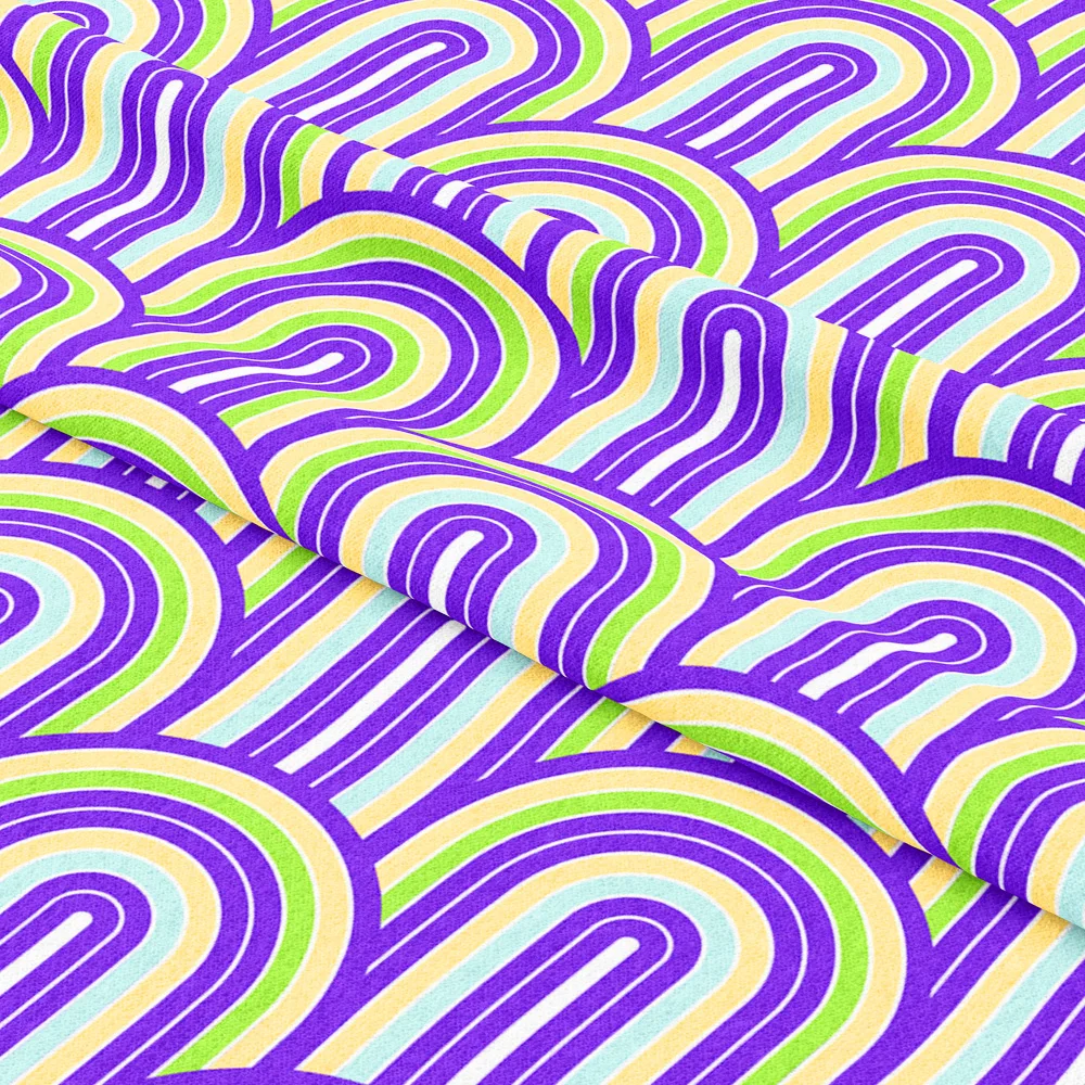 Hot Selling Multi-colored Rainbow Printed Fabrics 100% Soft Cotton Fabric For Garment