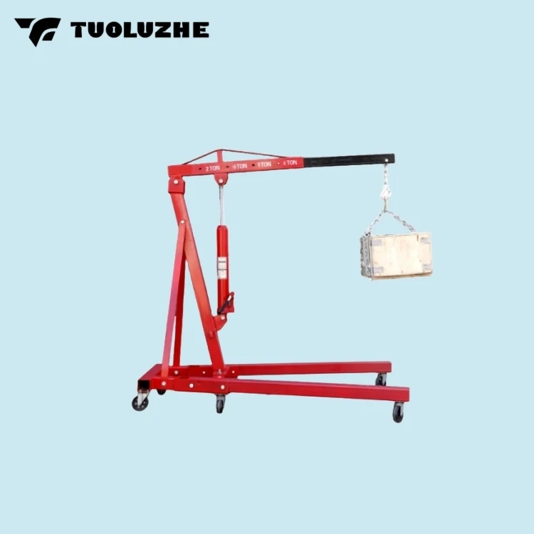 Foldable style heavy lifting tool 2t shop crane with engine stand