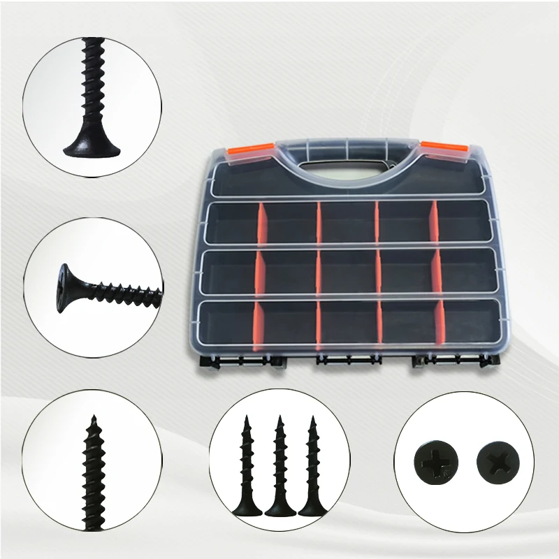 Baysundor #6 M3.5 Phosphate Coarse Thread Dry Wall Mdf Drywall Gun Screw Self Tapping Gypsum Black for Wood