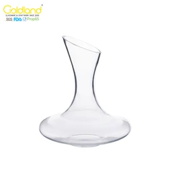 Hexagon small water carafe crystal heavy base glass carafe decanter 120ml