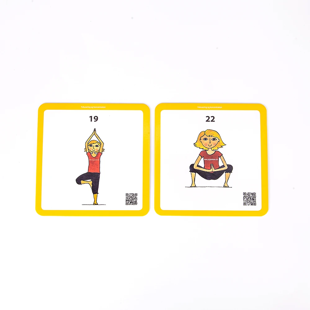 Custom Printing Physical Training Exercise Sports Souvenir Cards Yoga Card Game For Adults