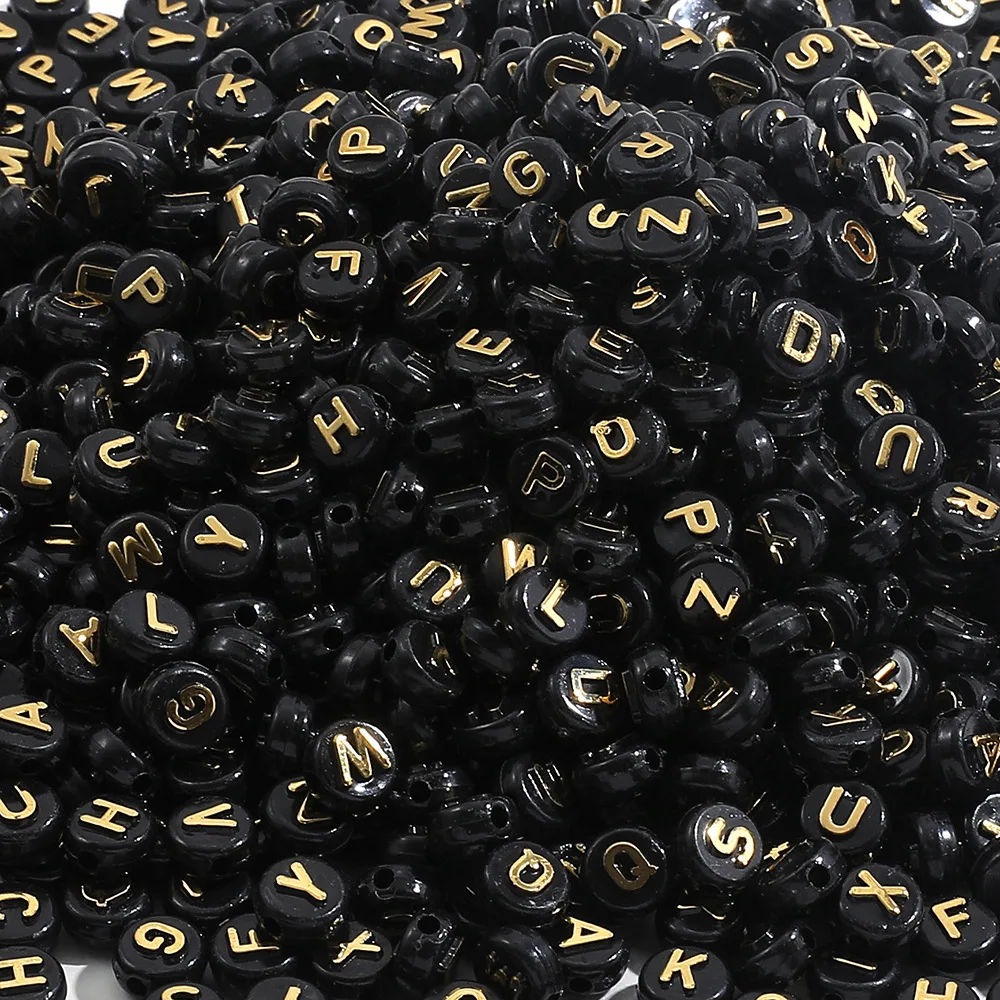 Acrylic numerals English letters alphabet beads DIY children beads accessories 10mm loose beads