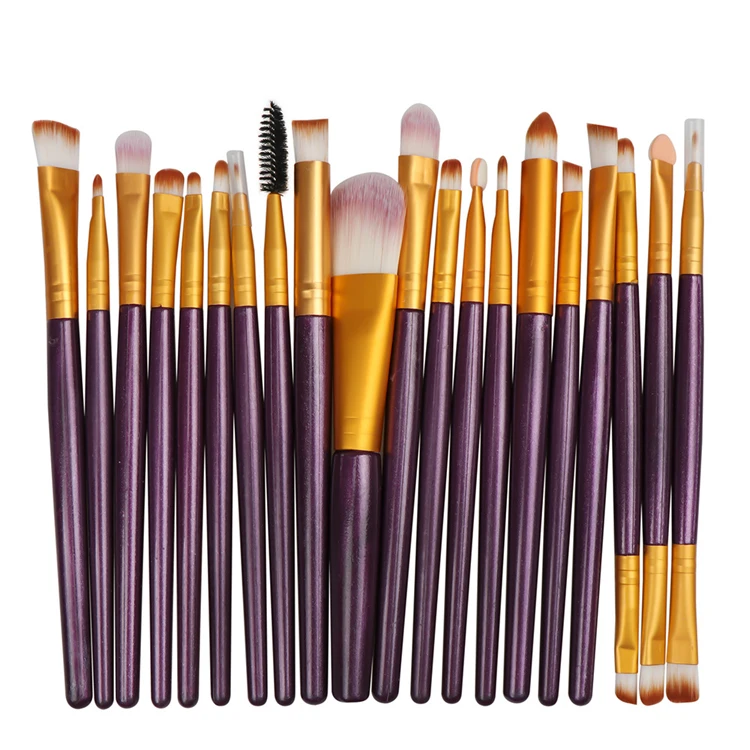 Cheap Vegan Face Lip Eye Shadow Fluffy Blending Brushes 20 Makeup Brushes Sets For Eyeshadow Foundation