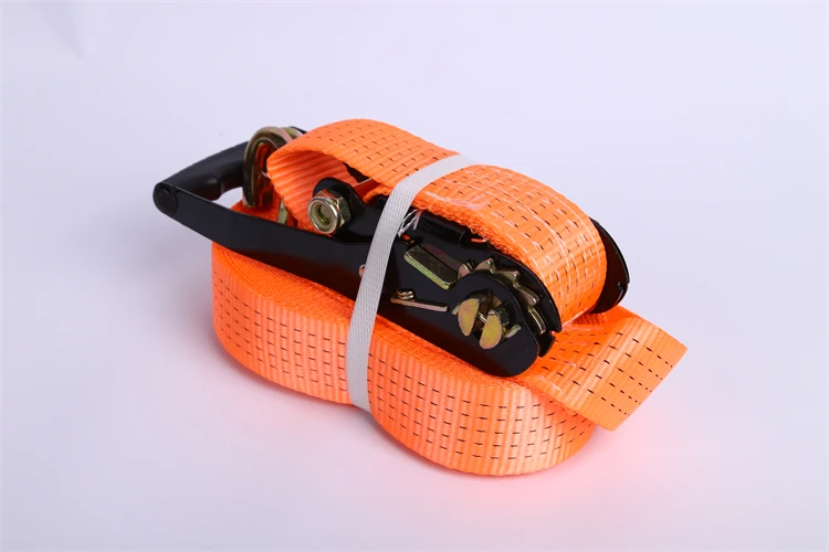 Factory Priced Custom Black Polyester Truck Ratchet Strap 10m J Hook Cargo Belt Tie down Strap for Trailer Lashing