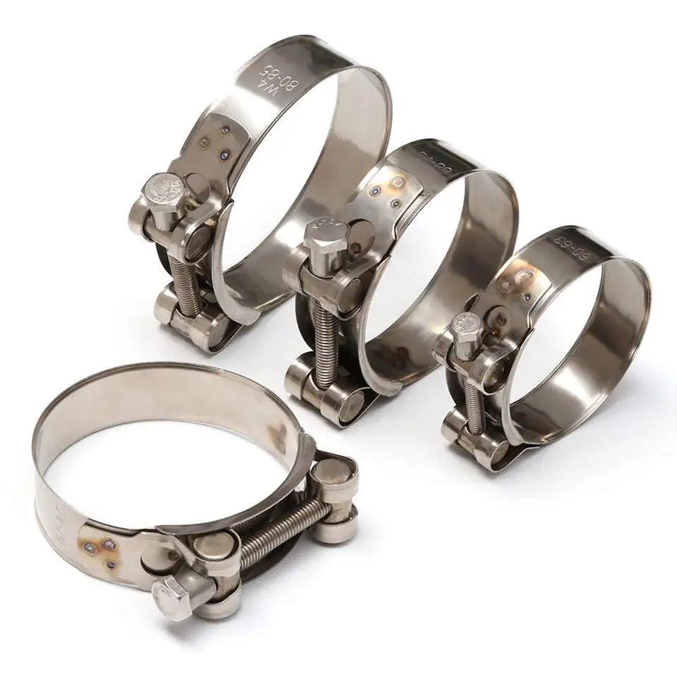 High Quality Adjustable Stainless Steel T Bolt Hose Clamp T-bolt Clamps For Hydraulic Silicone Hose