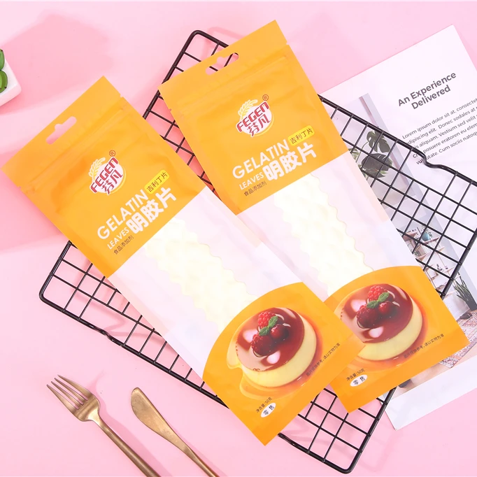 
Small packing 50g cake use gelatin sheet factory supply 