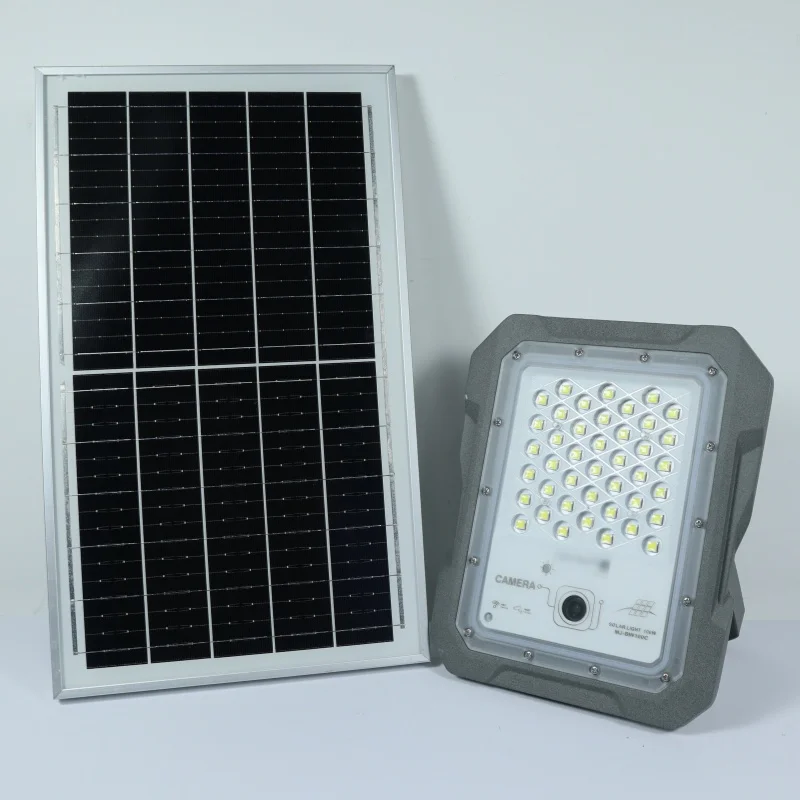 New MJ Breaker Warrior LED 300W 500W 800W 1200W Solar Floodlight With WIFI 1440P CCTV Camera Waterproof Outdoor Security Lamp