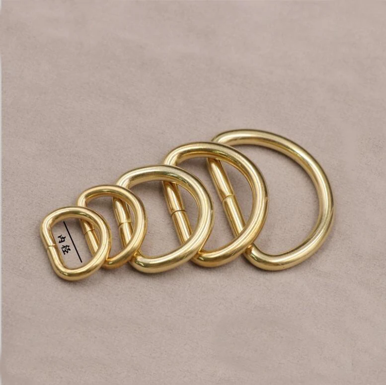 Bag Accessories Shoe Garment Handbag Custom solid brass D Ring Clip Buckle