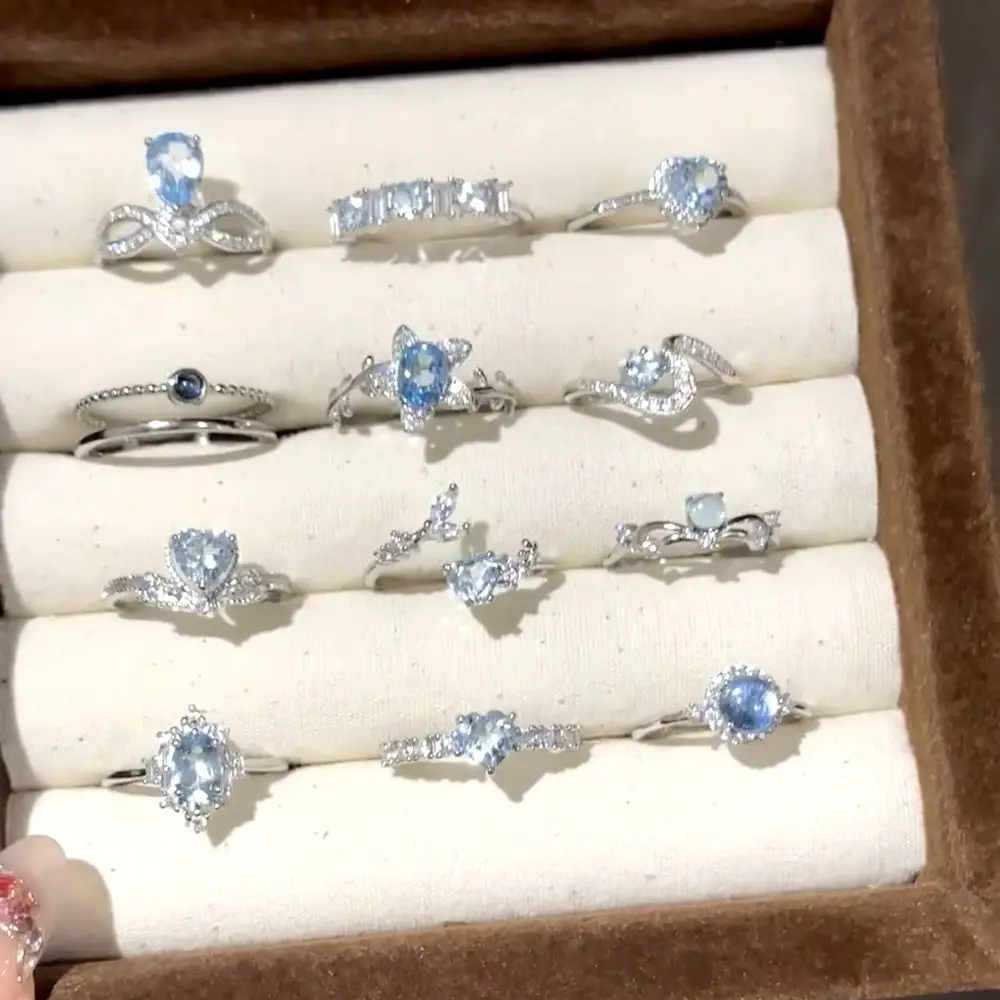 5925 anillo de plata diamante регулируемое 925 на палец серебряное кольцо для женщин joya mossanite