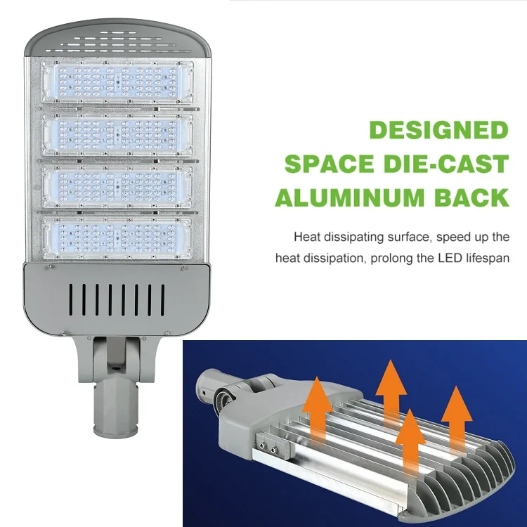 High quality aluminum alloy 50w 100w 150w 200w 250w IP65 outdoor waterproof and high brightness LED street light