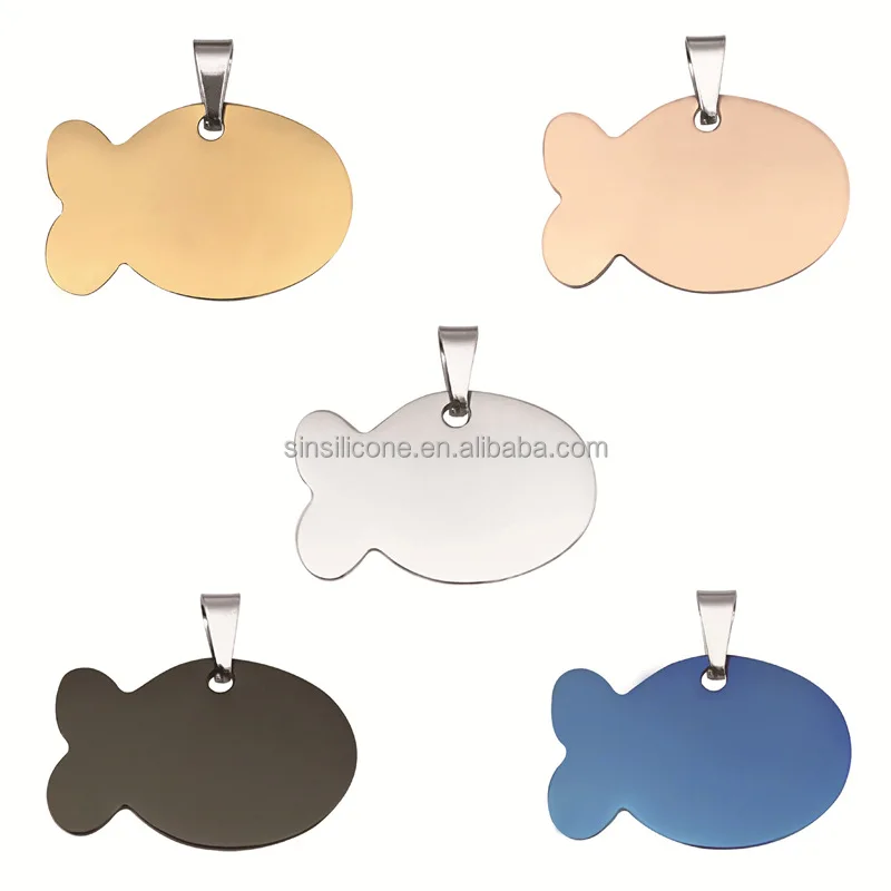 Customized pet anti-lost metal key tag stainless steel pet metal ID tag wholesale customization