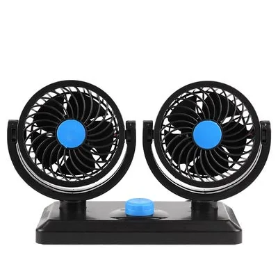 Universal 12V 24V Portable 360 Degree Rotating Dual USB Electric Car Fan