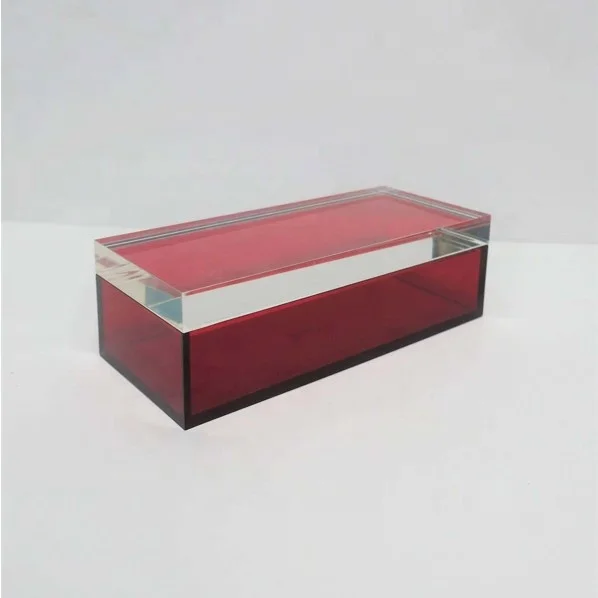 Роскошная акриловая коробка для хранения ювелирных изделий с крышкой