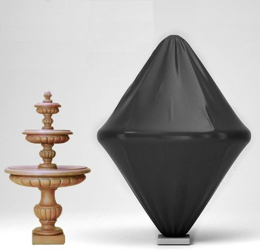 Custom Size Heavy Duty All Weather Outdoor Fountain Cover DustProof Windproof Snow Anti-UV Garden Fountain Cover