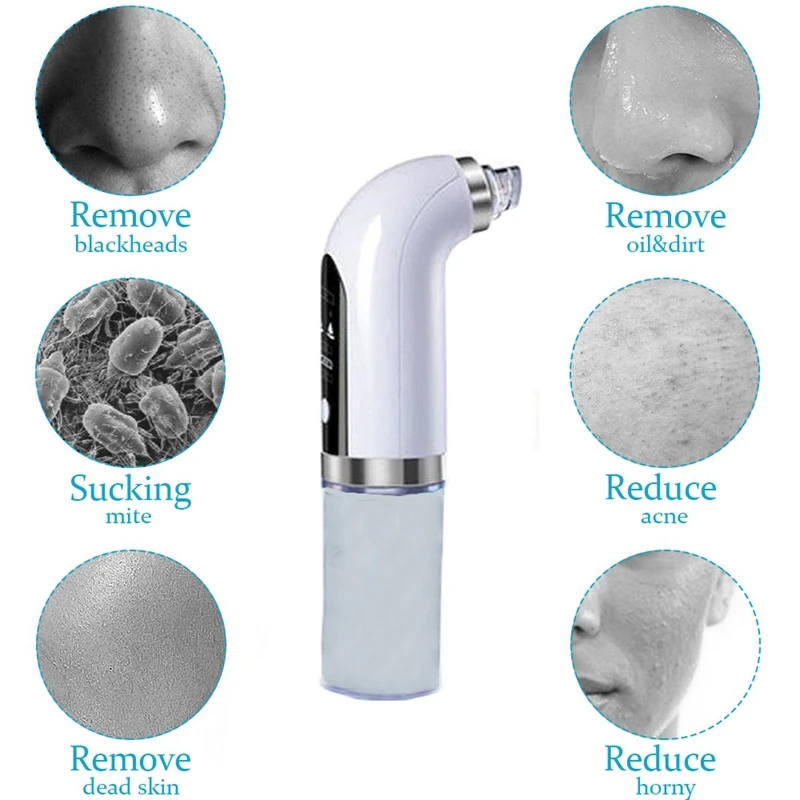 2021 Best Selling Professional Facial Nose Blackhead Remover Tool Vacuum With Water Small Bubble Pore Cleaner Machine