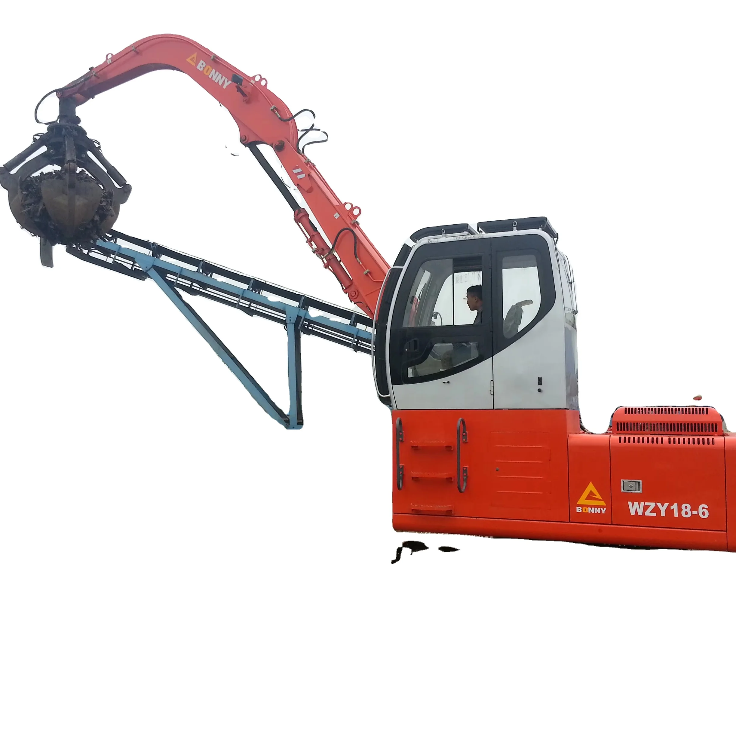 Wheeled hydraulic excavator log grapple excavator 5-35 ton with winches grab forest
