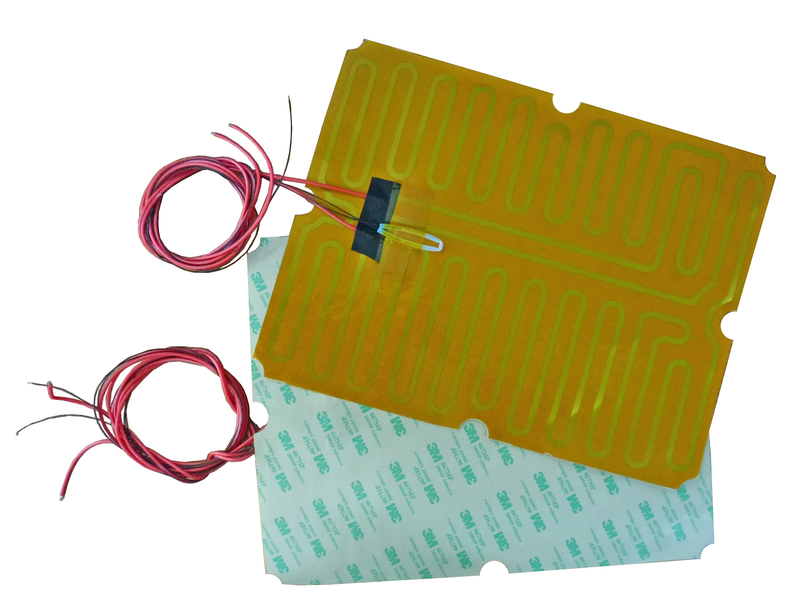 220V 12V Adhesive Polyimide Thin Film PI Heater Flexible Heating Pad