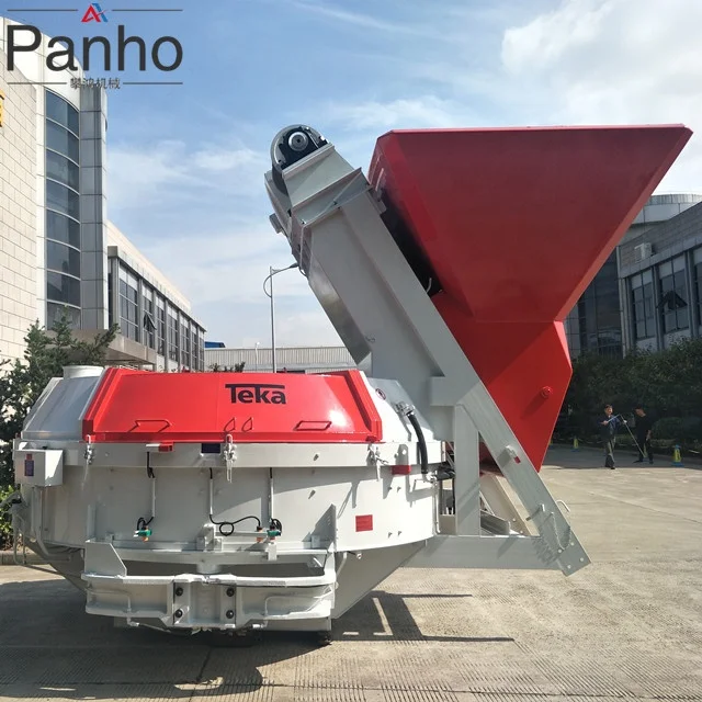 Hot selling 2m3 vertical Teka pan type concrete mixer with skip hoist for mortar and cement