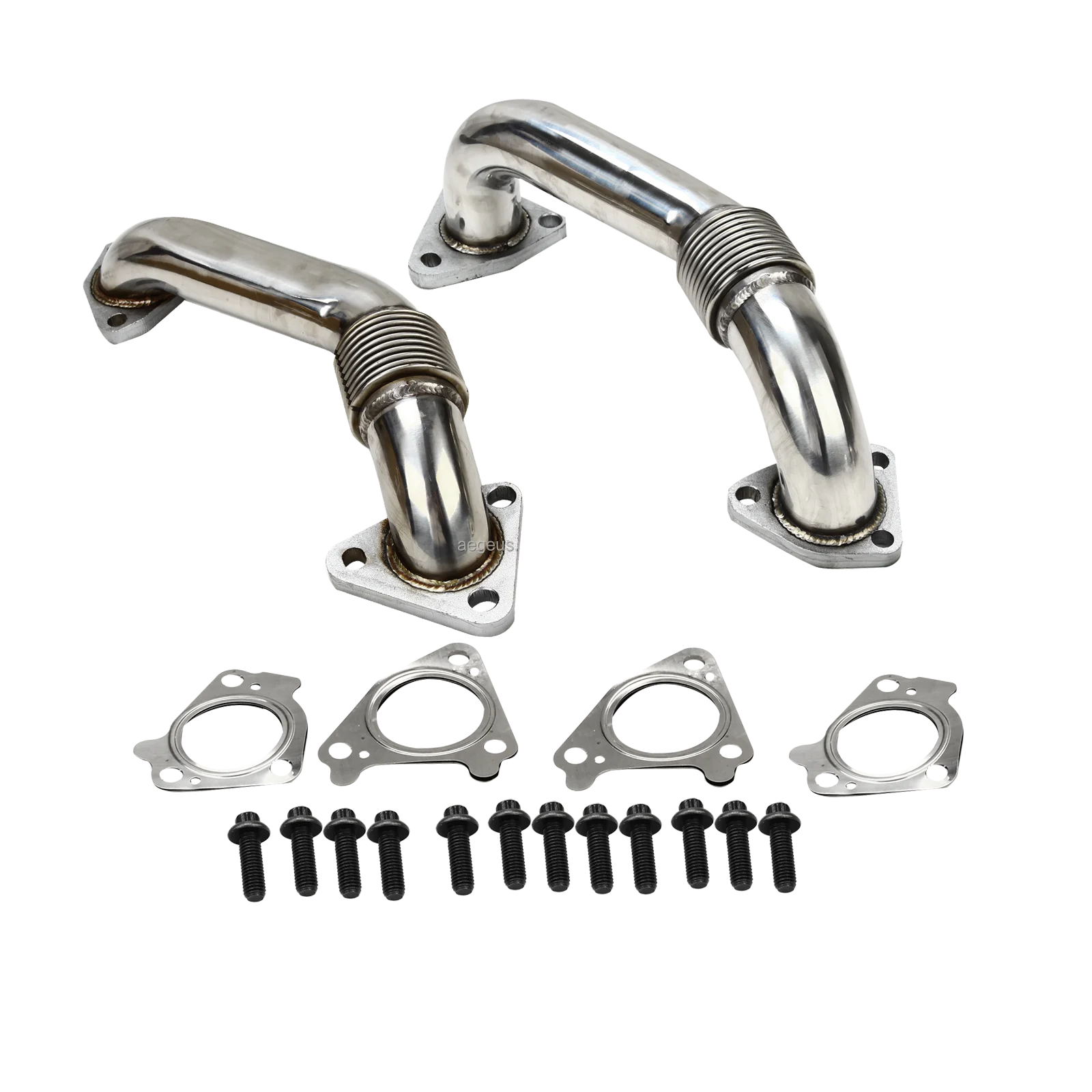 for high quality stainless steel car exhaust pipe tail 6.6L Duramax Heavy Duty Ugraded 304SS Up Pipes W/ Gaskets 01-16 GMC Chevy