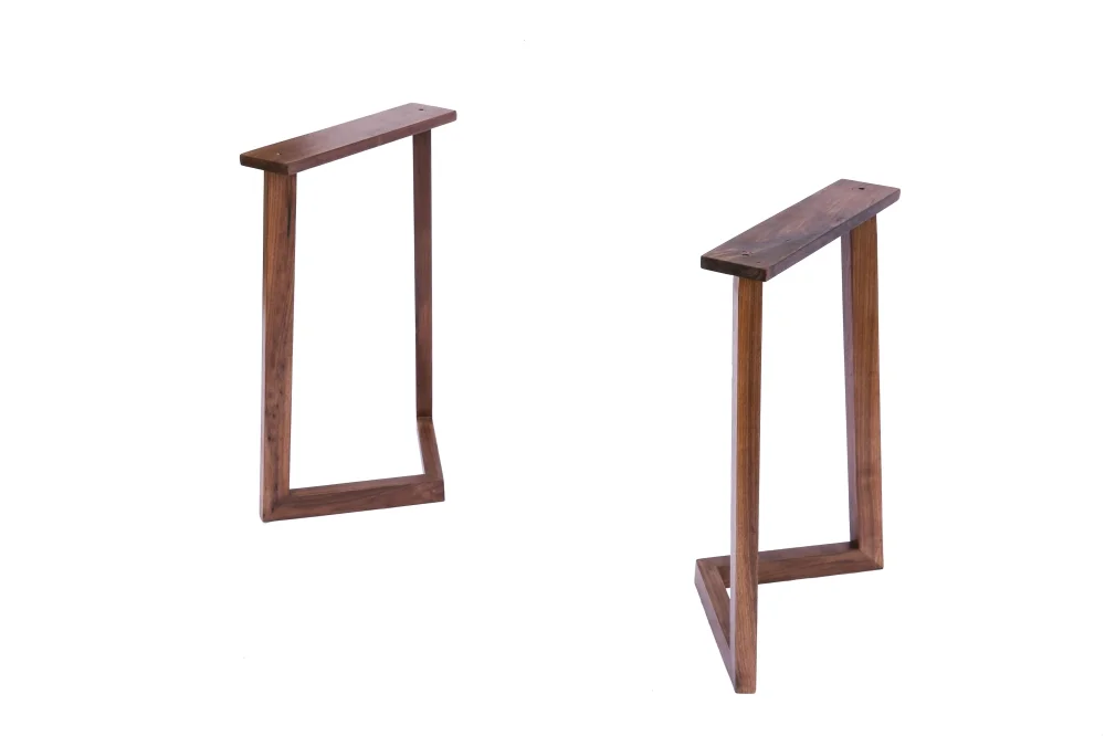 Black walnut  rustic style table desk legs