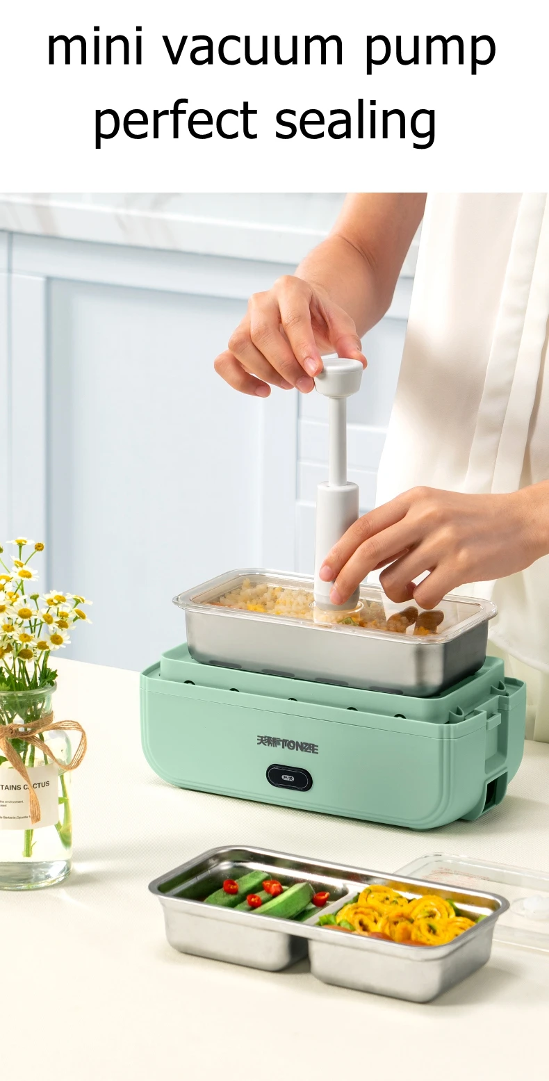 In Stock 220V Faster Food Heater Heated Electric Lunch Box Stainless Steel Portable Electric Lunch Box For Office