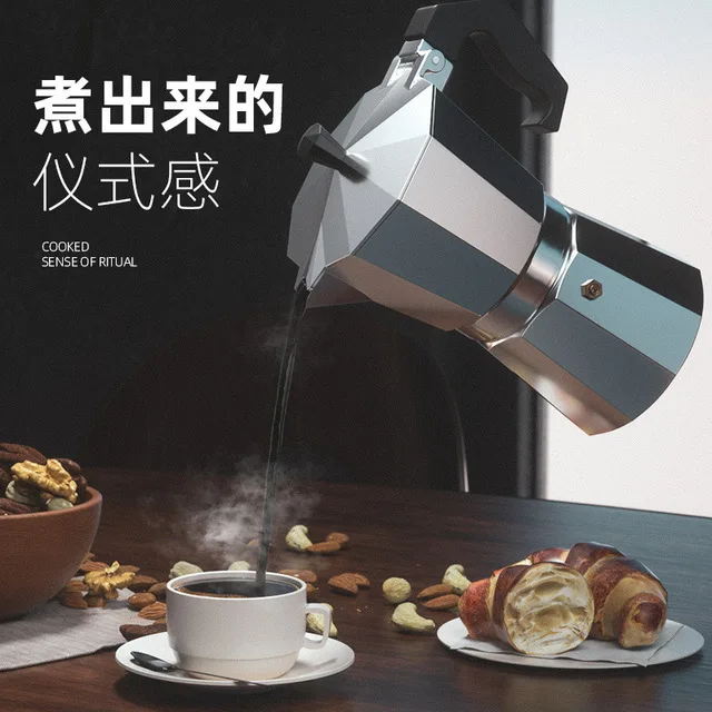Stovetop Espresso Cafetiere Aluminium Coffee Mocha Moka Pot Espresso Cappuccino Coffee Maker