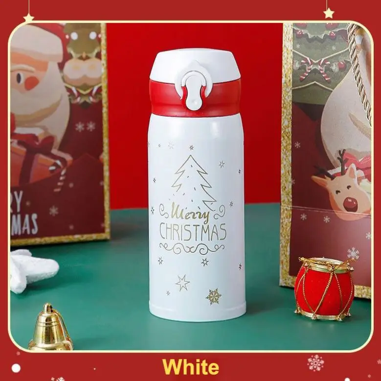 Cute Christmas 350ml 500ml 304 Stainless Steel Thermos Bottle Direct Drinking Water Bottle Wholesale Usage Excellent Cups