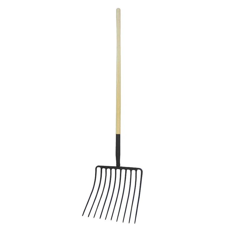 
Heavy Duty Forged Manure Fork with Handle Farming Fork 