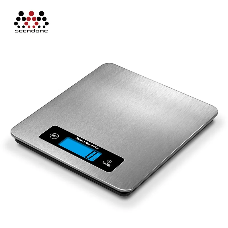 Цифровые кухонные весы из нержавеющей стали, 10 кг