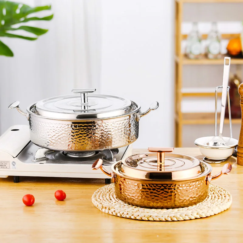 high class Hot conduct quick round party portable dining room 304stainless steel stewpot