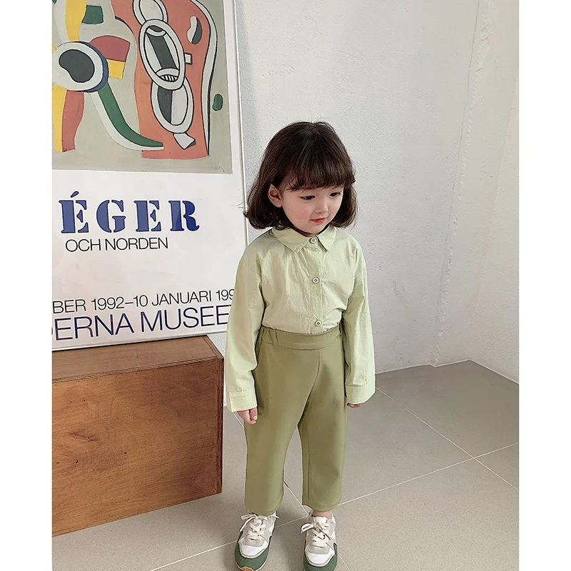 custom Korean style fashion top spring RTS  child blouse kids girl long sleeve shirt