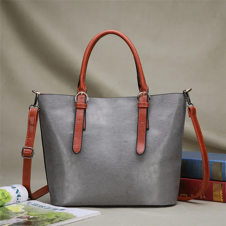  ZB477 Big Capacity Pu vegan pu brown large leather tote bags 2021 North America hot selling women hand luxury famous