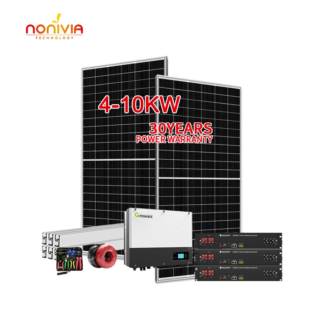 NONIVIA 5kw 6kw 7kw 8kw 9kw 10kw hybrid complete house dc solar energy water pump system mppt lights grid