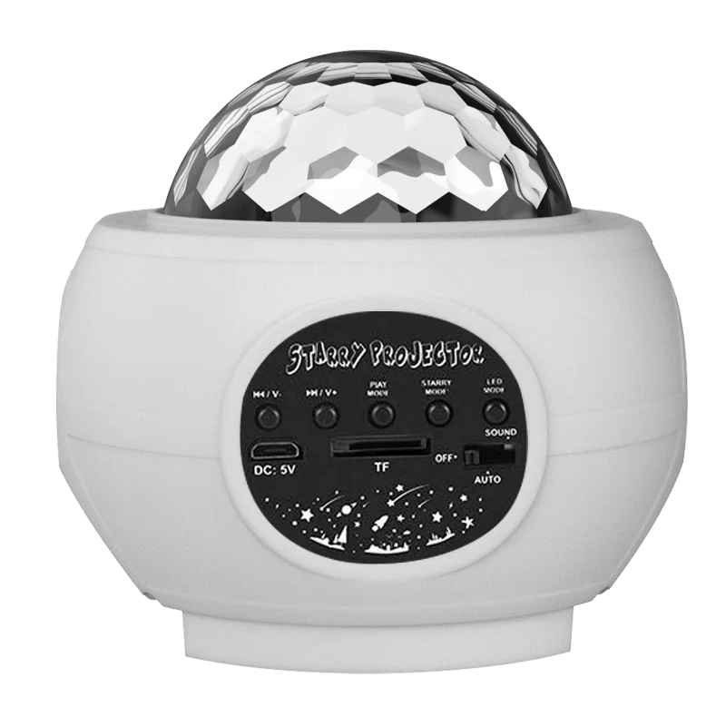 Starry Night Light for Bedroom, Smart LED Space Sky Starry Moving Ocean Wave Lamp with Remote, Music Speaker for Kids