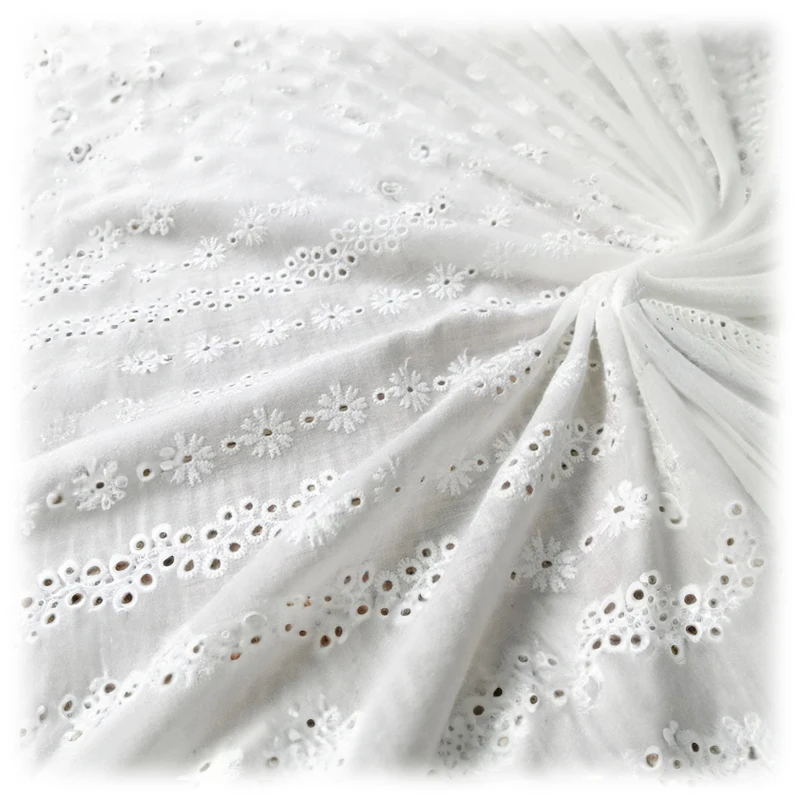 HSF 100% хлопчатобумажная пряжа окрашенная кружева для рубашки и платья сухое кружево вышивка хлопок швейцарская вуаль кружевная ткань