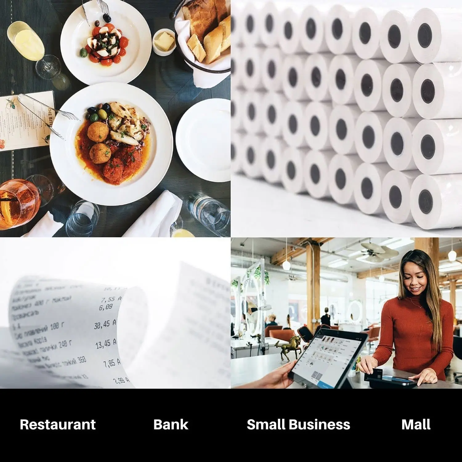 China supplier Standard self adhesive thermal receipt paper 45gsm 48gsm 55gsm jumbo roll